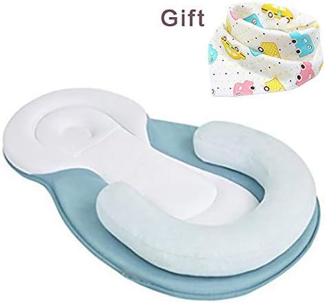 Portable Baby Bed Mattress,Newborn Lounger Crib Pillow,Nursery Travel Folding Bed,Sweet Sleepy Dream Flat Head