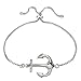 Hoops & Loops 925 Sterling Silver Sailor Anchor High Polished Hypoallergenic Anti-Tarnish Adjustable Bracelet for Women Men Teen Girls, Silver, Yellow Gold & Rose Gold