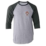 Portugal Soccer Retro National Team Football Raglan Baseball Tee Shirt