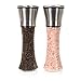 Holiday Sale! Premium Tall Glass & Stainless Steel Salt and Pepper Grinder Set - Brushed Stainless Steel Pepper Mill and Salt Mill, Adjustable Ceramic Rotor By Simple Kitchen Products