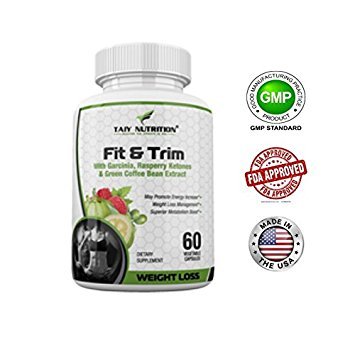 Taiy Nutrition The Big 3 Extra Strength Appetite Suppressant Garcinia Cambogia Raspberry Ketones Green Coffee Bean Extract, Natural Weight Loss Pills, Super Metabolism Booster, 60 Capsules