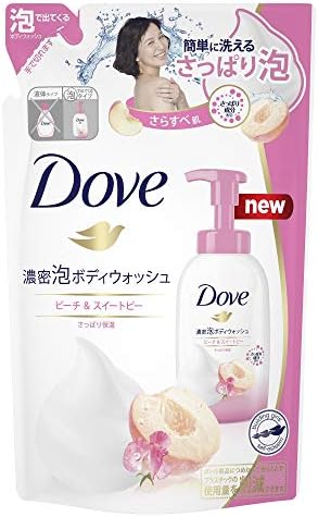 Dove Dense Foam Body Wash, Peach & Sweet Pea, Refill, 13.8 oz (350 g)
