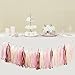 Tissue Paper Tassels Party Garland, 20pcs Rose Gold Foil Pink Blush Yellow Tassel 10g Rose Gold Confetti Gift for Baby Girl Showers Birthday Weddings Bridal Shower Decorations