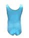 Ephex One-piece Sparkle Dancing Gymnastics Athletic Leotard for Little Girl, Blue-stripe, 8-9T
