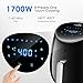 Air fryer, Tidylife 5.8 QT Air Fryer XL with LCD Digital Touchscreen, 1700W Electric Hot Air Fryer with 8 Cooking Preset, Fast Oilless Cooking, Auto Shut Off with 50+ Recipes