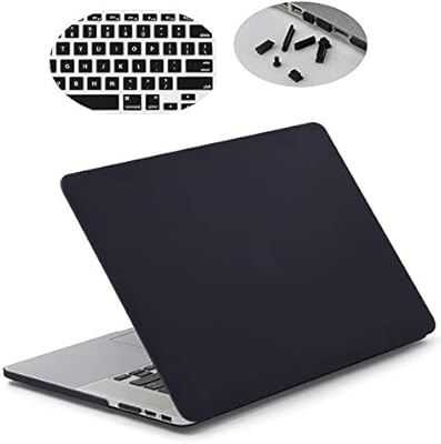 Lention Hard Case With Keyboard Cover And Port Plugs For Macbook Pro Retina 15 Inch Mid 12 To Mid 15 Model A1398 Matte Finish Shell Case With Rubber Feet Black Amazon Sg Electronics