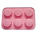 X-Haibei Round Mooncake Chocolate Glycerin Soap Lotion Bar Silicone Mold Pan 2oz per Cell