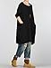 Mordenmiss Women's 2017 New Stylish Long Sleeve T-shirt Tops with Pockets (M, Black)