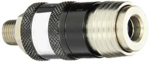 Coilhose Pneumatics152USE 5-in-1 Automatic Safety Exhaust Coupler, 1/4" Body Size, 1/4" Male NPT