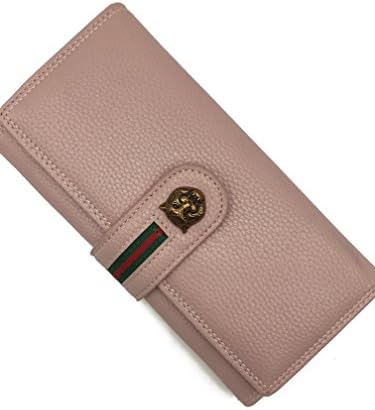 QUEENX Womens Wallet Classic Clutch Soft Leather Long Bifold Wallet for Women Card Holder Purse Handbag (pink)