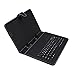 10.1 Inch Folio Artificial Leather Tablet Protector Case Cover Keyboard Case for Universal Android Tablet PC (Black)