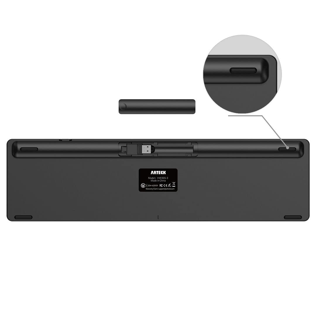 Mua Arteck 2.4G Wireless Keyboard Ultra Slim Full Size Keyboard with ...