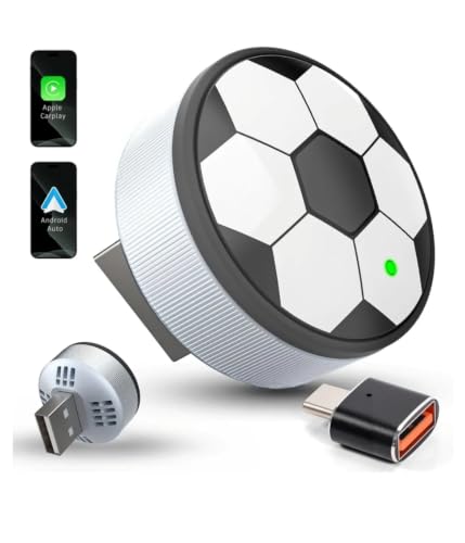 Carplay Inalambrico Android Auto Adaptador2 en 1, Alternar entre 2-Móvil | 2026 Nuevo Mini Plug & Play, Conexión Automática Rápida y Estable USB C/A para Coches con CarPlay con Cable