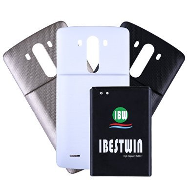 IBESTWIN 6000 mAh LG G3 Battery Cell Phone Extended Battery Replacement + 3 Back Covers IBESTWIN 6000 mAh LG G3 Battery Cell Phone Extended Battery Replacement + 3 Back Covers