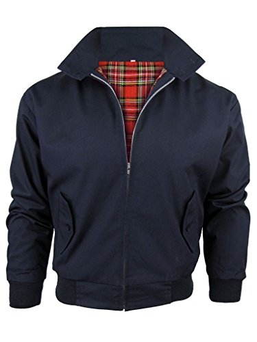 Parsa FashionsMalaika® Harrington Jacket Men's Classic Vintage Retro Scooter 1970'S Bomber Trendy Coat X-Small to XXXXX-Large Available in PLUS SIZES (Extra Small to 5XL)