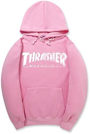 MNSA Men's Hoodies Streetwear Skateboard Hip hop Hoody Sweatshirt PinkXL