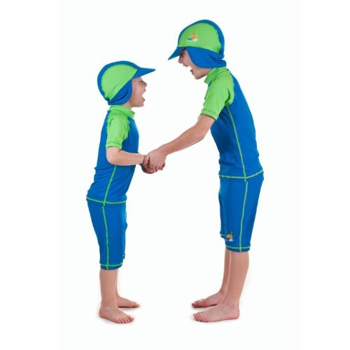 Boys size 6 Sun UV Protective Rashguard Swimsuit swim shirt & shorts SPF+50 Swim Suit for Kids Age 6 Years Old