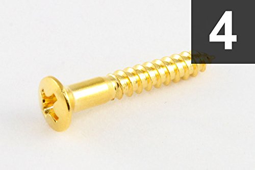 4 Strap Button Screws Phillips Head Gold Allparts GS-0003-002