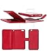 for iPhone 6/6s Wallet Case,Valentoria® Leather Wallet Case Magnetic Detachable Slim Back Cover Card Holder Slot Wrist Strap (iPhone 6/6s, Red)