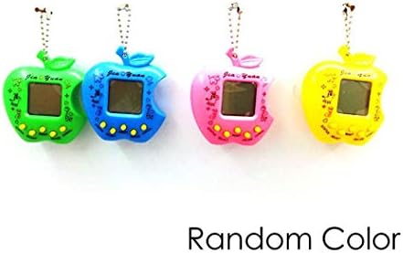 Halffle Mini Child Tamagotchi Electronic Virtual Cyber Tiny Pet Toy Game Machine,Electronic Pet Game Machine for Kids 1 Pcs Random Color (Apple Type)