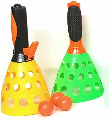 DPNY Click & Catch Twin Ball Game Indoor Outdoor Garden Toy Set Pop & Catch Ball Small & Large (Small)