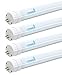 Hyperikon T5/T8 LED Light Tube, 4 FT (45.25 Inches), 22W (50W equivalent), 5000K (Crystal White Glow), 100-277V, Dual-End Powered, Ballast Bypass Required, Frosted - (Pack of 4)