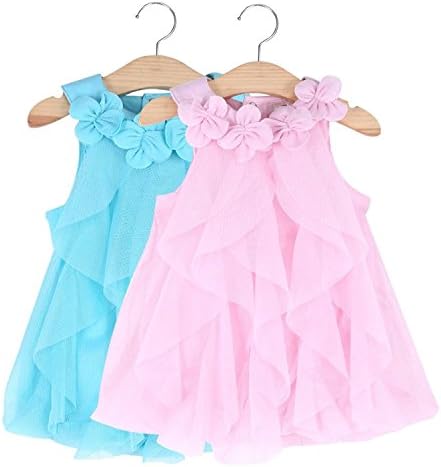 Baby Breathable Dress Romper, New Born Summer Clothing Jumpsuit Size 3M (Blue,3M)