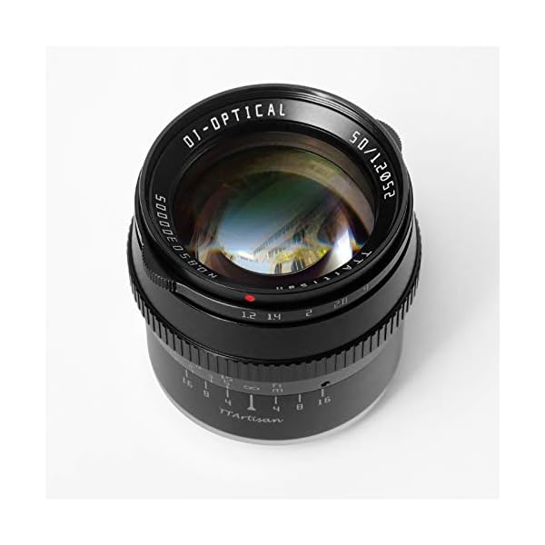 TTARTISAN 50mm F1.2 Objektiv APS-C MF für Fuji X Mount Kameras X-A1 X-A10 X-M1 X-M2 X-H1 X-T1 X-T10 X-T2 X-T20 X-T3 X-T4 X- T100 X-T200 X-T30 X-PR01 XS10 und mehr.(schwarz) – Bild 3