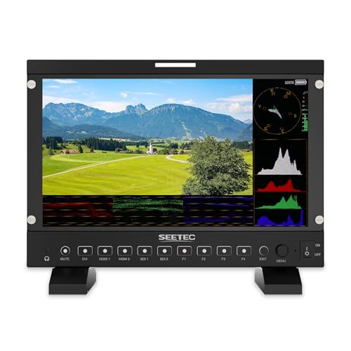 SEETEC P133 PRO 13.3 Inch 1000nit High Brightness Podcast Broadcast Monitor with Waveform 3D LUT HDR and SDI HDMI Input Output, HDMI Support 4K 60