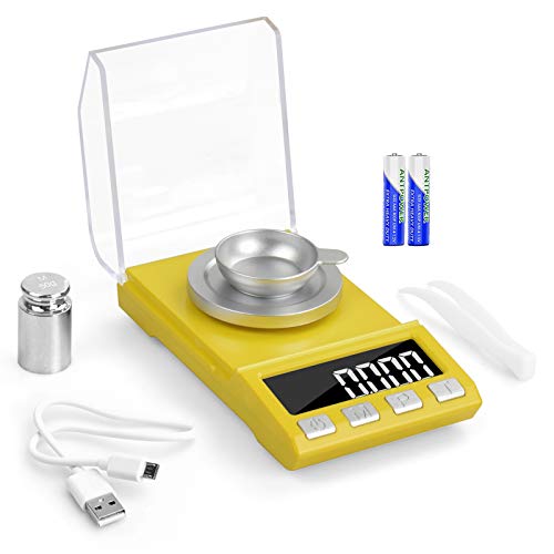 Milligram Scale 50g x 0.001g，Mini Gram Scale Jewelry Gold Lab Carat