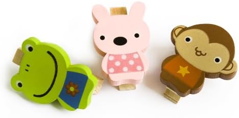 [Smile Animals-C] - Wooden Clips / Wooden Clamps / Mini Clips