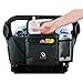 Cozy Stroller Caddy Organizer (Black, Insulated) - Everything Mom Needs on Stroller - 2 Deep Cup Holders, 3 Separate Spaces, Front Cellphone Holder, Wallets, Diapers, Milk - Perfect Baby Shower Gift primary