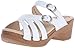 Dansko Women's Shelby White Leather Wedge Sandal