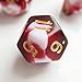 Polyhedral 7-DND Dice Set, Gem Red Dice Sets For RPG MTG Table Games Dice, D4 D6 D8 D102 D12 D20 of Ruby Dice