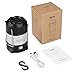 Viewee LED Camping Lantern Portable Outdoor Flashlights with USB Chargeable Batteries Adjustable Brightness (Collapsible, Black)