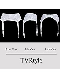 TVRtyle S502W - Correas de metal para medias (4 unidades), color blanco