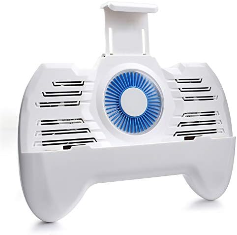 momen Mobile Game Controller for PUBG and Fornite Phone Controller with Portable Charger Cooling Fan Phone Holder and Gaming - White Joysticks for 4-6 inch Android iOS Phone ¨C White