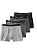 Jockey Men's Underwear ActiveBlend Boxer Brief - 4 Pack, Pewter/Black/Charcoal Heather/Quartz Grey, L