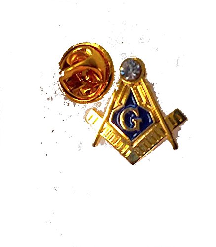 Master Masonic Lapel Pin With White Stone
