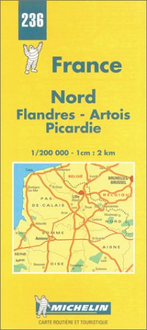 Michelin Nord (Flandres/Artois/Picardie), France Map No. 236 by Michelin Travel Publications, Pneu Michelin