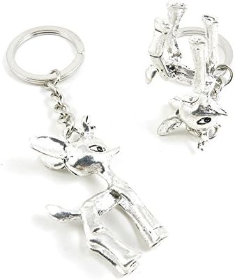 100 Pieces Keychain Keyring Door Car Key Chain Ring Tag Charms Bulk Supply Jewelry Making Clasp Findings G3SM8L Sika Deer