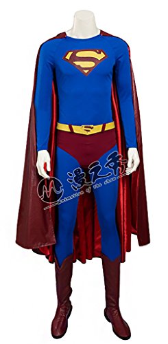 Mtxc Men's Superman Clark Kent Cosplay Costume Full Set