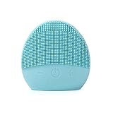 Mini Silicone Facial Cleansing Brush - FEITA Waterproof Silicon Face Cleaner and Electric Masager System for All Skin Types (Blue)