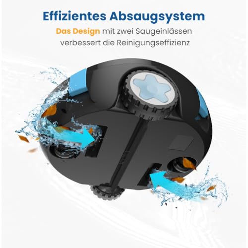 Y10 Wireless Pool Robot | Powerful Automatic Vacuum Cleaner, 120 Minutes Autonomy & Self-Parking, Designed for In-Ground Pools and Flat-Bottom Pools up to 100 m² (Black)