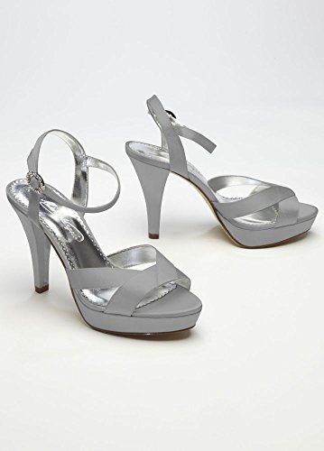 Wedding & Bridesmaid Shoes Charmeuse High Heel with Crystal Buckle Style...