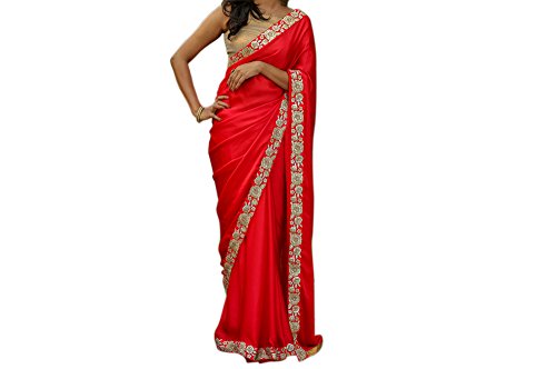 Aarah Women's Ethnic Indian Wedding And Party Wear Heavy Handwork Sari