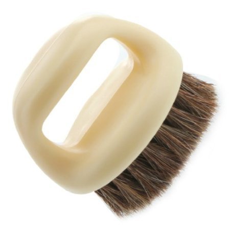 Windspeed High Quality Horse Hair Soft Brush horse mane Shoe Brush pappus bag brush (beige) + Cable Tie