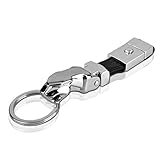Mehr Jaguar Top-grain Leather Key Chain - Elegant Keychain (Black)