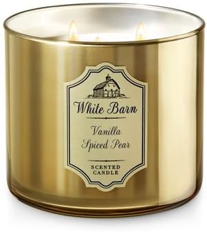 White Barn 3 Wick Candle Vanilla Spiced Pear