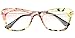 SOOLALA Womens Fashion Designer Cat Eye Eyeglasses Frames with Metal Arms